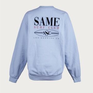 SAME LOS ANGELES Surf Club Sweatshirt Vintage Blue